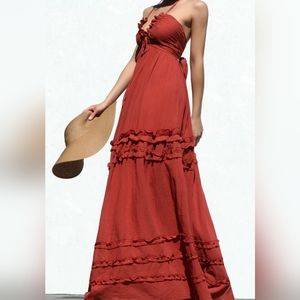 New with the tag V neck woven maxi dress